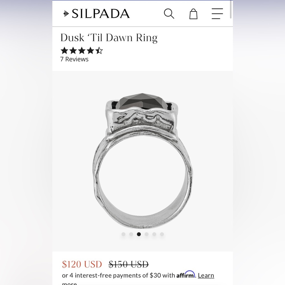 Silpada Sterling Silver Smokey Quartz Ring - Picture 14 of 16